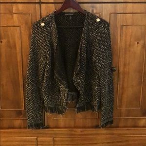 WHBM Tweed Jacket with Fringe